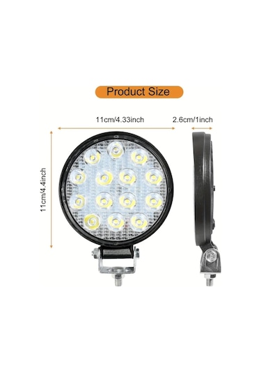 Xuweiwei 42w 4 Adet Led Çalışma Işık Çubuğu 12v Yüksek Parlaklık Neon Kiti Evrensel Uyum Araç Için