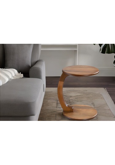 Lunora Ceviz Ahşap C Yan Sehpa Ceviz