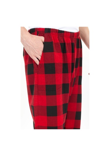 Büyük Beden Erkek Pijama Altı Cepli Fermuarlı Blr-08- 1005 Kırmızı