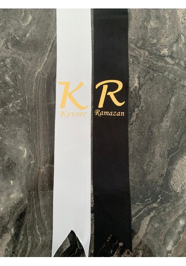 Gelin Damat Isimli Tören Takı Kurdelesi 2 Adet B-50