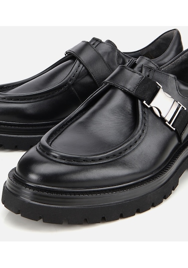 Hotiç Erkek Deri Siyah Metal Tokalı Klasik Loafer 02ayh311670a100 02ayh311670a100 Siyah