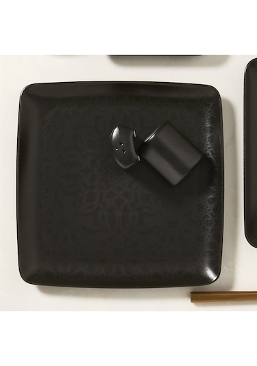 GÜRAL KANSAS 33 PARÇA 6 KİŞİLİK KARE BONE KAHVALTI TAKIMI - 515 Siyah