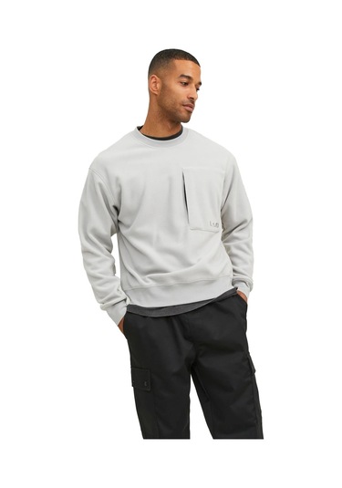 Jack & Jones Jcolab Erkek Sweatshirt 12241523 Gri