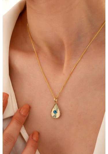 Sefa Gold 14 Ayar Altın Damla Füzyon Küp Zincir Kolye