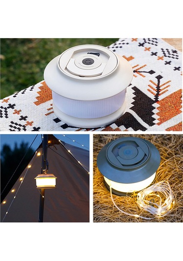 Neevoyu Suya Dayanıklı 5 Aydınlatma Modlu 3000mah Şarjlı Kamp Işığı - 20m Esnek Şerit Yeşil