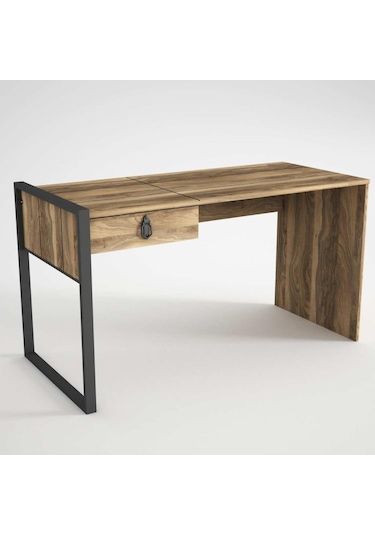 Dekorister Exclusive Lost Metal Çalışma Masası Ceviz