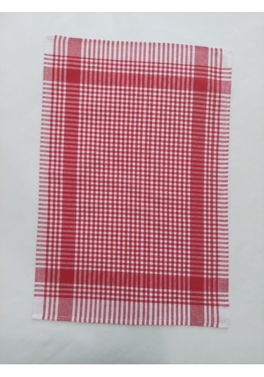 Pamuklu Kırmızı Renkli Pöti Kareli 4'lü Kurulama Bezi,peçete