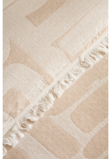 Kaşmir Home Mosy Çift Kişilik Jakar Muslin Pike Bej Bej