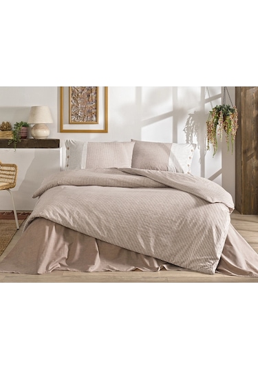 Özdilek Ranforce -natural Line Somon-çift Kişilik Nevresim Takımı Somon