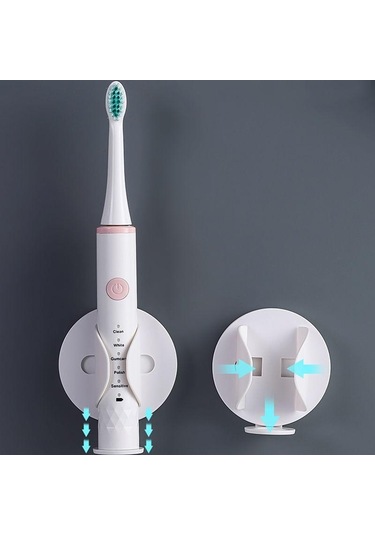 Beyaz Hdoorlink Elektrikli Diş Fırçası Yerçekimi Braketi Yapışkan Duvara Monte Diş Fırçası Kapağı Banyo Ve Mutfak İçin Elektrikli Duvar Braketi Beyaz