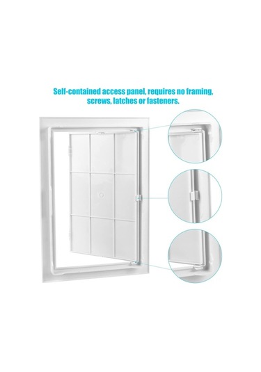 Fortunelane Beyaz Plasterboard Bakım Kapısı, 20x30 Cm, Çıkarılabilir Menteşeli, Güçlendirilmiş Duvar Boru Uygun