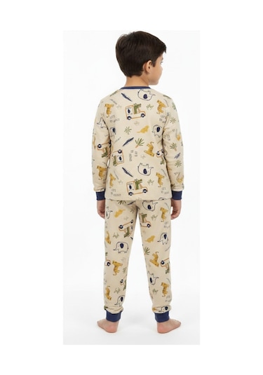 Baglan Erkek Çocuk Baskılı Pijama Takım Bgl-st05258 Taş