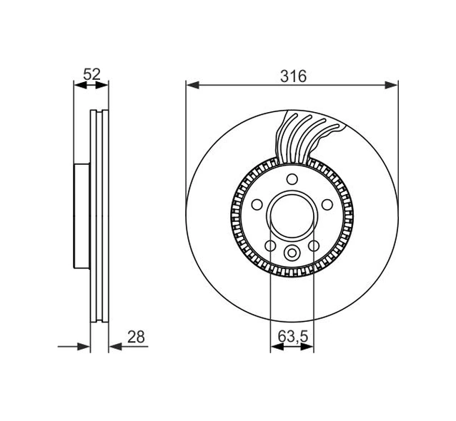 Volvo S80 3.2 2006-2010 Bosch Ön Disk Netparbd1463 2 Adet