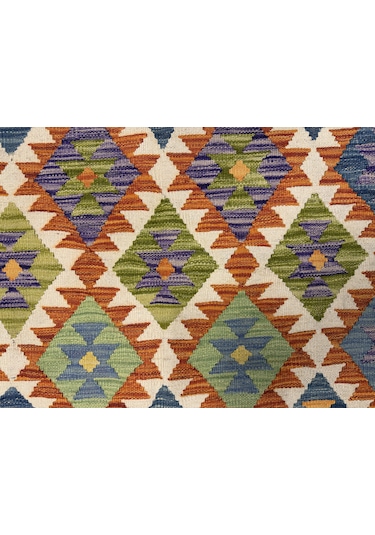 El Dokuma Afgan Kilim 100% Yün Harıka Desenlı Kök Boya Yeni Model Çok Renkli