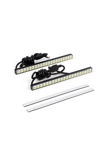Novahub Dönüş Sinyali Gösterge Işığı Araba Led Gündüz Farları Işık Kaynağı Dc 12 V 42 Led Cips 2 Adet Beyaz Amber Drl