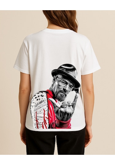 Hugo Boss Heisenberg Baskılı T-shirt Beyaz