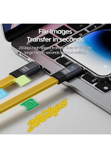 Tongxida 100w Hızlı Şarj C Tipi C Kablo, 8k 60hz Ekran Döküm, Veri Transfer, Usb Mavi 0.5m