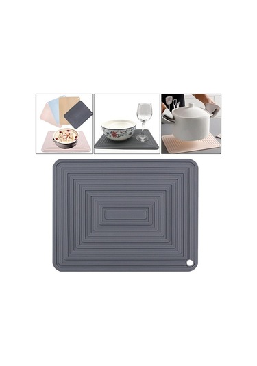 Pazly Tutucu Suntek Su Mat Kurutma Güveç Gri Geçirmez Bulaşık Rf Gri