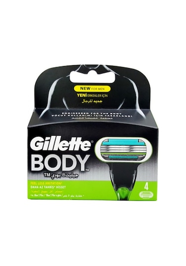 Gillette Body 3 Vücut için 4'Lü Tıraş Makinesi Yedek Başlık