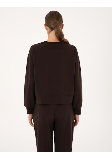 Pierre Cardin Kadın Kahverengi Sweatshirt 50314963-vr029 Kahverengi