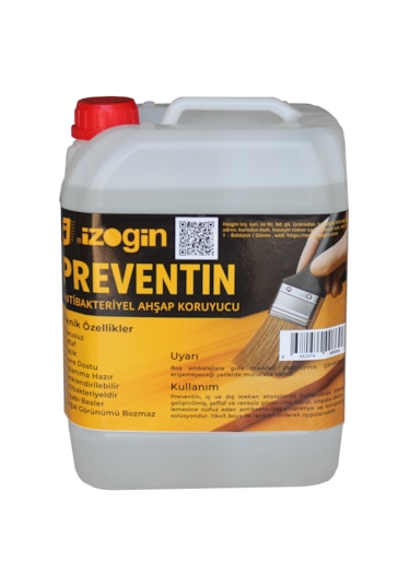İzogin Preventin Ahşap Emprenye Ve Koruyucu Solüsyon Seffaf 5 Kg