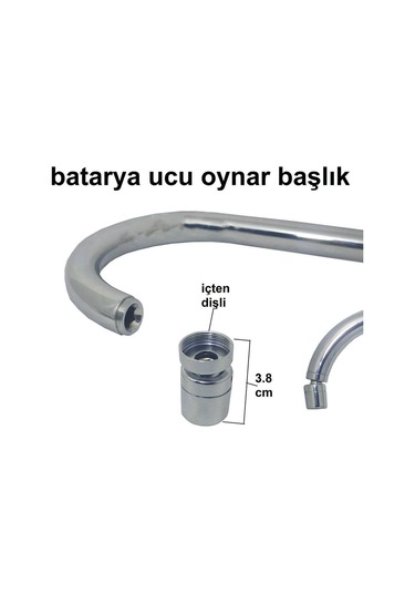 Kalite Krom Prinç Oynar Başlıklı Perlatör Filitreli Musluk Ucu 360 Derece Döner Perlatör İçten Dişli