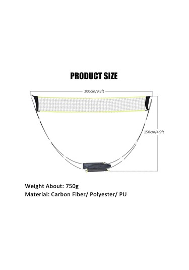 Badminton Net, Beach Tenis Seti, Kurulumu Kolay, Taşıma Çantası İle, İç/dış Mahkemeler, Arka Bahçe, Araç Veya Yığın Gereksiz
