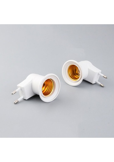 Vkemall 6 Adet Eu'dan E27'ye Çevirici Ampul Bağlantısı, On/off Anahtarlı, Taşınabilir Pcp Malzeme, Ac220-250v Uyumlu