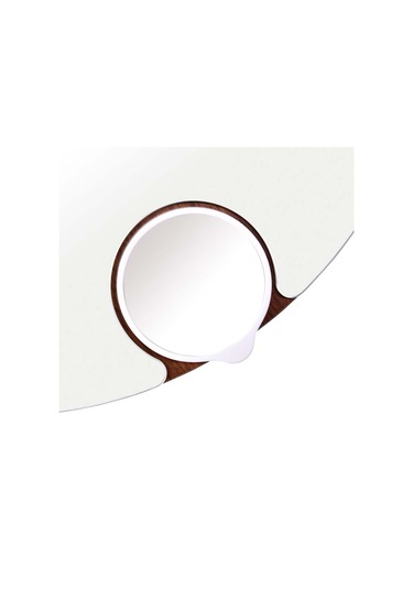 Akis 20 Duvar Aynası Ceviz-beyaz Beyaz