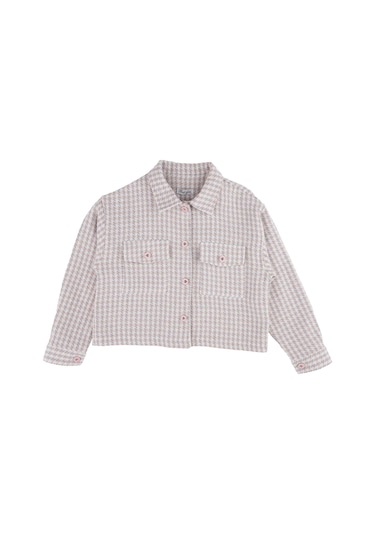 Best Kids Kız Çocuk Kazayağı Desenli Ceket 6-14 Yaş 001