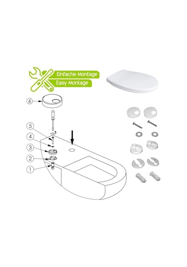 Akdeniz Uyumlu Yavaş Kapanır Klozet Kapağı Sök Tak Özellikli Thermoplast