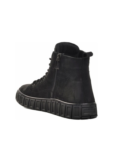 Siyah Nubuk Hakiki Deri Erkek Bot 250212 M Siyah Nubuk