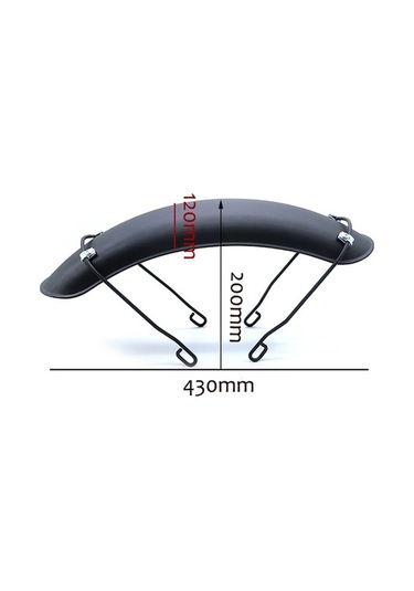 Pazly Motosiklet Ön Çamurluk Demir Tekerlek Çamur Flap Splash Koruma K21902/ Siyah