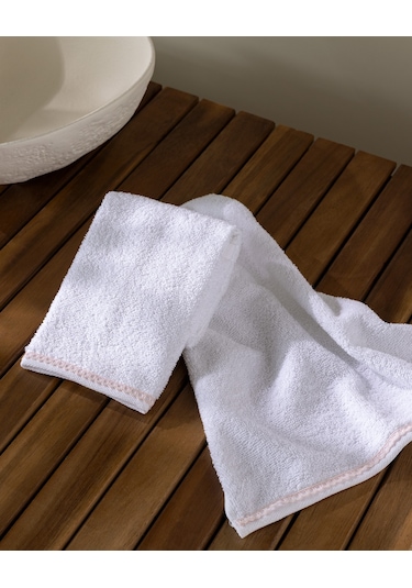 Angelise 2'li %100 Pamuk El Havlusu - Beyaz/pudra - 30x40 Cm 8684427221662 Beyaz