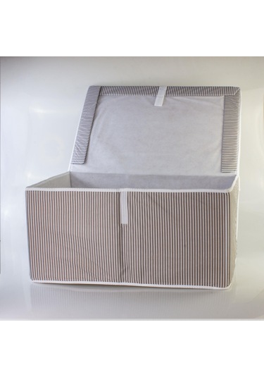 Alas Çok Amaçlı Mega Kutu Gri Çizgili Üçlü 60x40x30 Cm