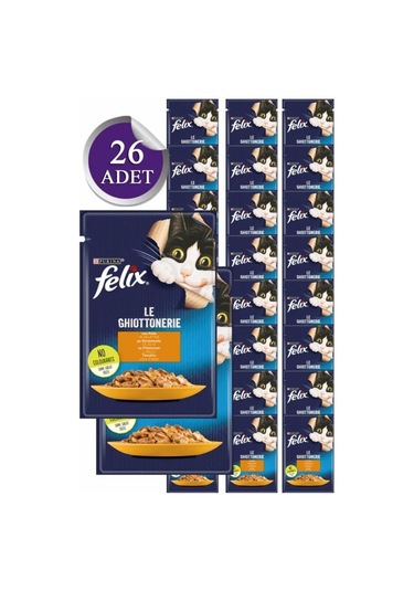 Purina Felix Tavuklu Pouch Yetişkin Kedi Yaş Mama 26 x 85 G