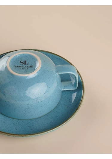 Sl Home Çay Ve Kahve İçin Hediye Porselen Tabaklı 300 Ml Kupa 200483520 Kahverengi