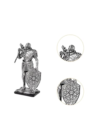 Suntek Şövalye Heykeli Hediye Koleksiyon Heykelciği Gümüş