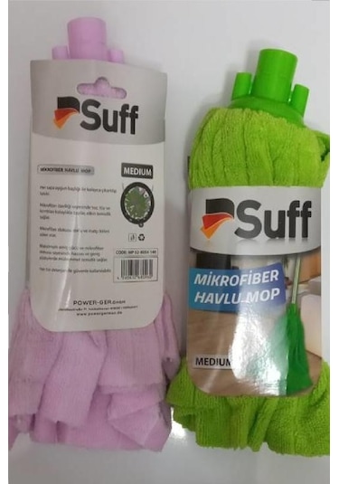 Suff 3 Adet Medium Mikrofiber Havlu Vileda Tipi Paspas Mop Yedek Ucu