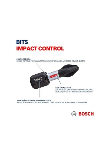 Professional Accessories 2608522331-tornavida Ucu "set" Impact Control Pz2 50 Mm 8-parça, 0 W, 0 V
