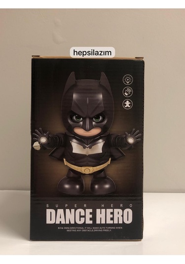 Işıklı Sesli Dans Eden Hareketli Pilli Batman Hero Oyuncak 20 Cm