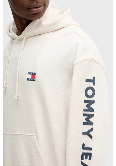Tommy Jeans Erkek Sweat Dm0dm21834 Ae3 Bej Bej
