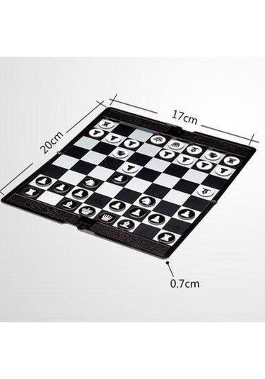 Dolıty Cep Manyetik Seyahat Satranç Seti Yuvarlak Para Oyuncak