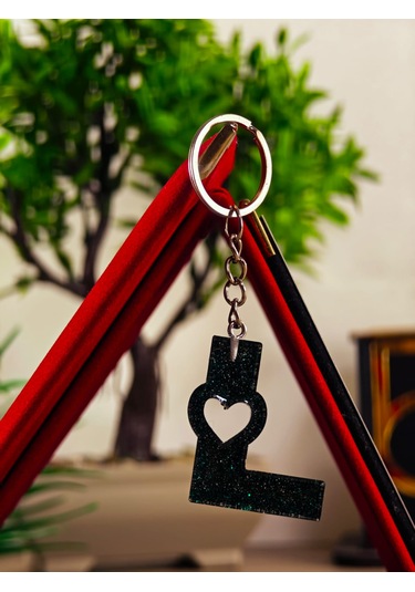 Harfli Anahtarlık Epoksi Kişiye Özel Yapım El Yapımı Harf Anahtarlık Kalp Model Özel Tasarım Hediyelik Ürün Kalp Desenli Simli Anahtarlık Bakır