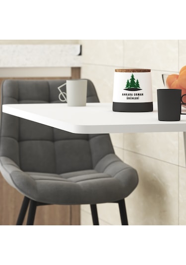 90cmX60cm MDF OVAL KÖŞELİ KATLANIR DUVARA MONTELİ MUTFAK MASASI