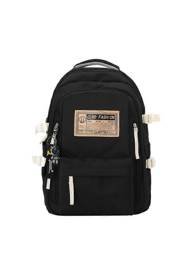 Ganzhoushop Fabrika Toptan Basit Üniversite Öğrenci Okul Çantası Açık Hava Sporları Trend Boş Zaman Çantası Büyük Kapasiteli Erkek Omuz Çantasısiyah Çok Renkli