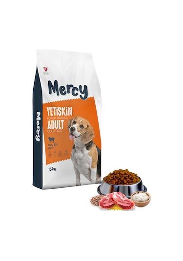 Mercy Kuzu Etli Yetişkin Köpek Maması 15 KG