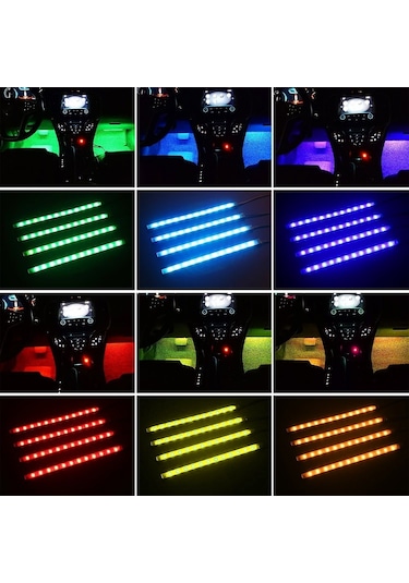 Alfa Romeo Giulietta Uyumlu 12 Ledli Ayak Altı Sese Duyarlı Led