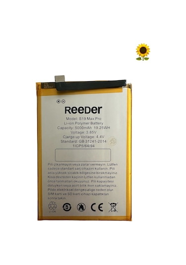 Reeder S19 Pro Max Batarya Pil 5000 Mah