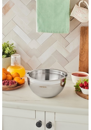 Karaca Mutfaksever Ice Hot Bowl Çift Cidarlı Ve Su Hazneli Çelik Servis Kasesi 20 Cm Gümüş